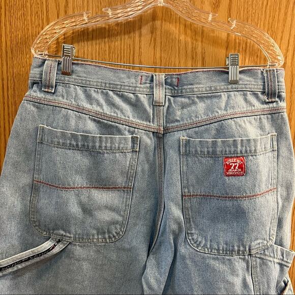 Vintage Bugle Boy Light Wash Carpenter Jean Shorts Men's Size 38 - Picture 5 of 8